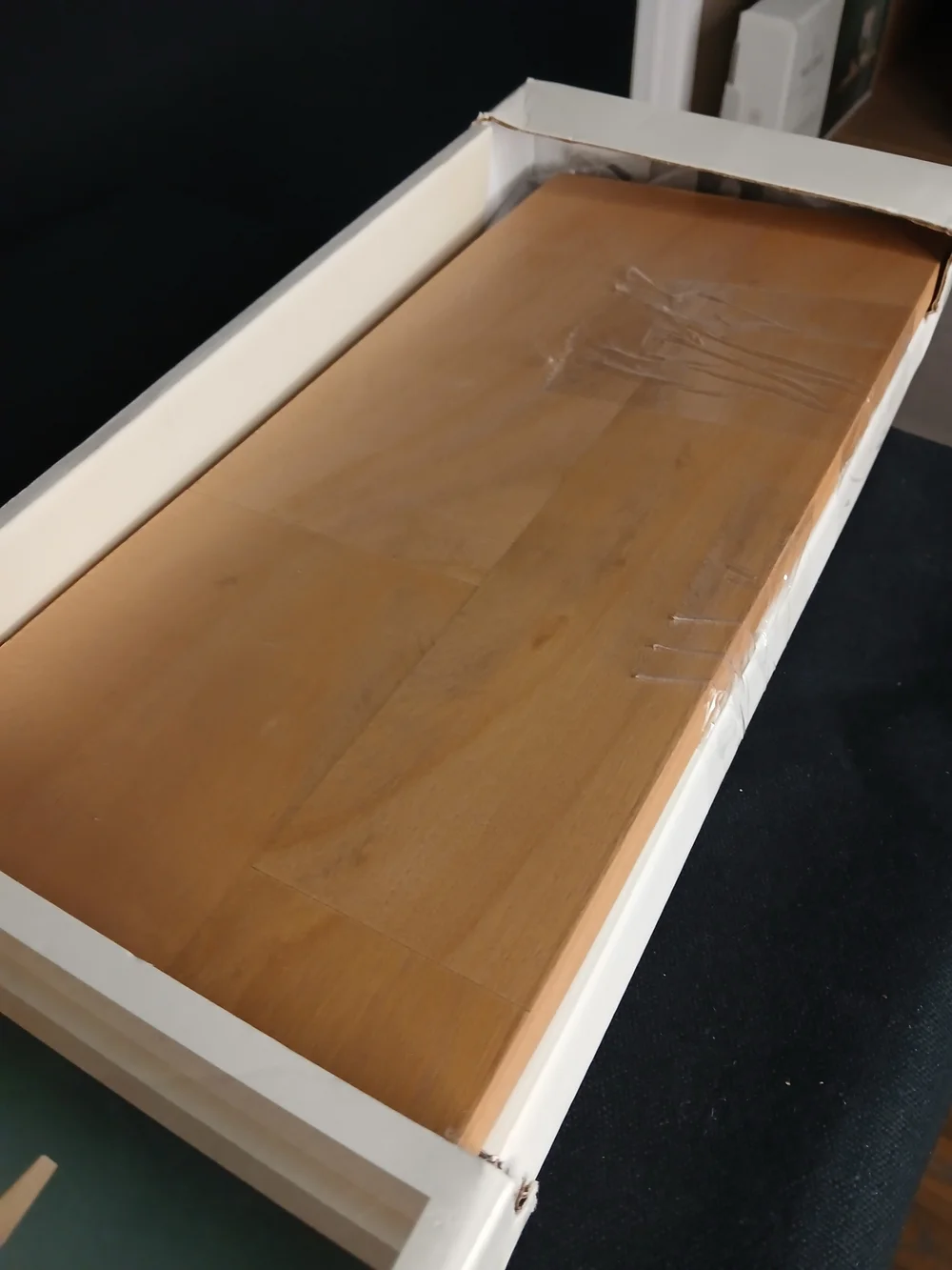 Threshold Light Wood Finish Wall Shelf (1) 12in (2) 24in